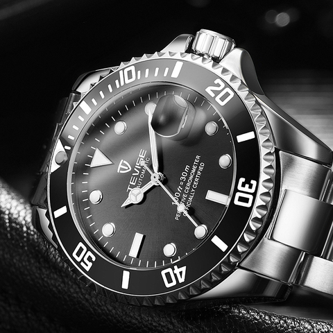 Tevise 2022 Big Diver Mechanical Watches Automatic Watch Men Waterproof Luxury Brand Full Steel Men Wristwatch Reloj Hombre 2022 ► Photo 1/6