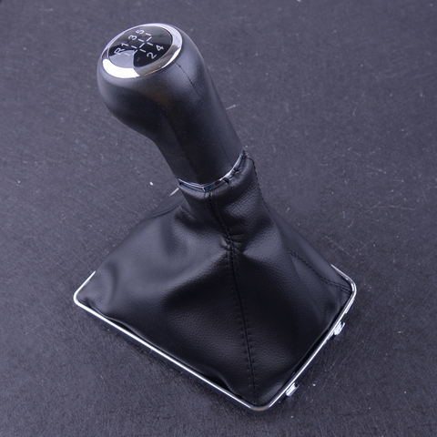 beler Black 5 Speed PU Leather Gear Shift Knob Gaiter Boot Fit for Opel Astra GTC Coupe AS A-H/C Corsa 2005-2007 2008 2009 2010 ► Photo 1/6