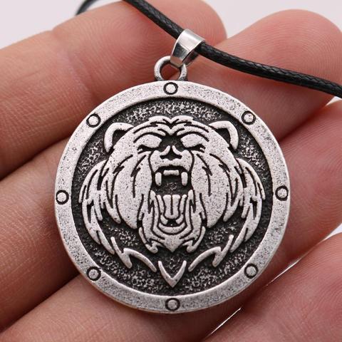 Slavic Veles Bear Pendant Ancient Animal Amulet Necklace Men Talisman Collier Viking Pagan Jewelry ► Photo 1/5