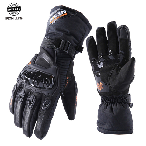 Motorcycle Gloves Men Touch Screen Winter Warm Waterproof Windproof Protective Gloves Guantes Moto Luvas Motosiklet Eldiveni ► Photo 1/6