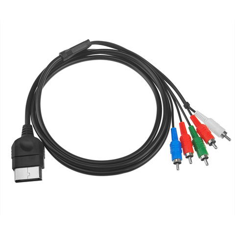1.8m RCA Audio Video Cable AV Cable High Definition HD Component TV Hookup Connection Cord for Original XBOX Black ► Photo 1/6