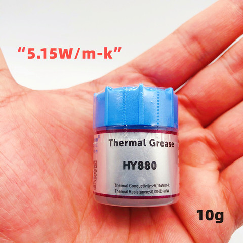Hy880 10g thermal grease 5.15w/m-k,grease, used for processor, water cooler radiator AMD Intel CPU GPU chipset notebook computer ► Photo 1/1