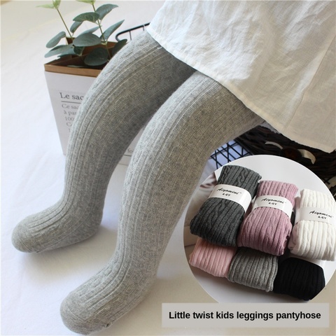 2022 Spring Knitted Baby Pantyhose For Girls Twist Children Bottom Toddler Kid Girl Ribbed Stockings ► Photo 1/6