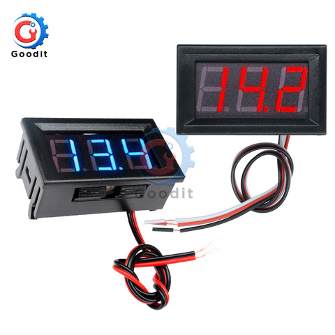 0.56 inch Mini Digital Voltmeter DC 4.5V to 30V AC 70V to 500V Voltage Panel Meter For 6V 12V Electromobile Motorcycle Car ► Photo 1/6