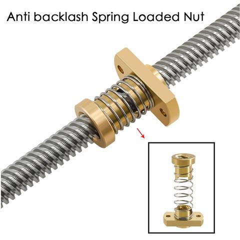 Anti - back lash TR8 lead screw brass nut for upgrade Ender 3 CR-10/Tornado and clone 3D printer anti backlash Spring Loaded Nut ► Photo 1/6
