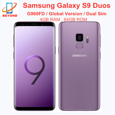 Samsung Galaxy S9 Duos G960FD 4GB RAM 64GB ROM Dual Sim Octa Core Global Version 5.8
