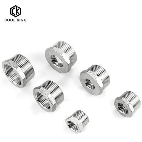 CK 1/8”-1-1/4“ SS304 stainless steel Pipe Reducer Fittings Hex Reducing Bushing  Male To Female Thread DN6-DN50 Pipe Fitting ► Photo 1/5