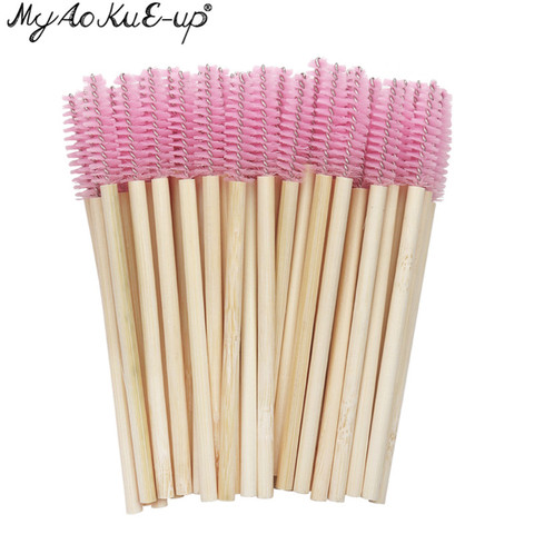 Wooden Makeup Mascara Brushes Wand Disposable Cosmetic Makeup Eyebrow brush Applicator Eyelash Extension Cosmetic Brushes Tools ► Photo 1/6