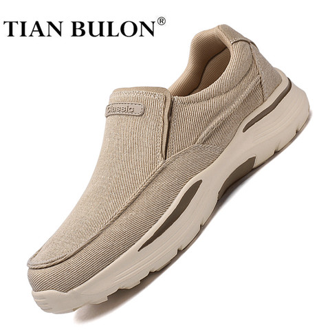 Men Canvas Shoes Espadrilles Breathable Casual Shoes Luxury Brand Men Loafers Slip on Ultralight Lazy Boat Shoes Plus Size 39-48 ► Photo 1/6