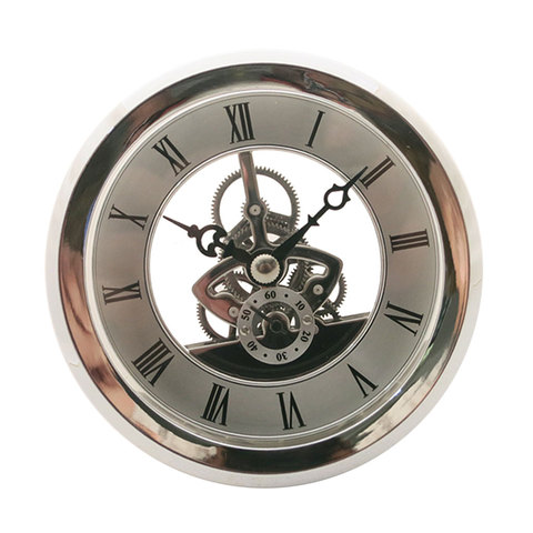103mm Dial Bezel Metal Chromed Silver Clock Watch Insert Quartz Movement DIY ► Photo 1/6