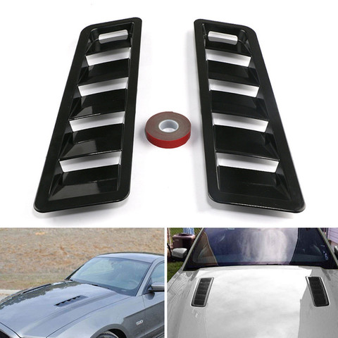 A Pair of Universal Decorative Car Front Bonnet Vents Hood for Ford Mustang Nissan BMW VW Jetta Golf Jeep Subaru Etc Most Models ► Photo 1/6