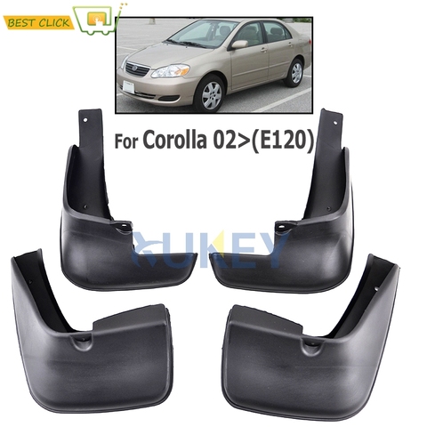 Car Mudflap For Toyota Corolla E120 E130 2002 2003 2004 2005 2006 2007 2008 Mudguard Mud Flaps Splash Guard Fender ► Photo 1/6