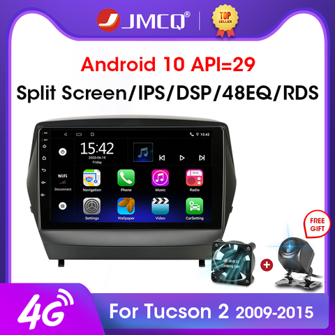 JMCQ Android 10.0 2G+32G Car Radio Multimidia Video Player Navigation GPS For ix35 Hyundai Tucson 2 LM IX35 2009-2015 2 din dvd ► Photo 1/6