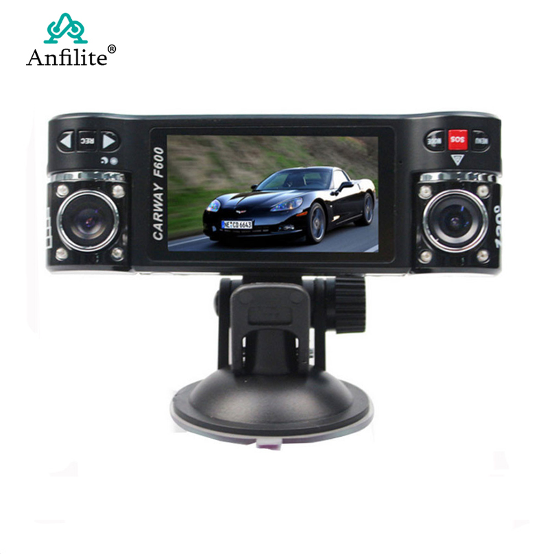 2.7" TFT LCD Dual Camera Rotated Lens Car HD DVR Vehicle Video Recorder Dash Cam 