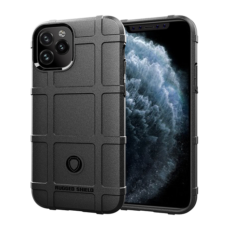 For iPhone 12 11 Pro XR XS Max X 6S 7 8 Plus SE2022 Rugged Fiber Shield Matte Rubber  Anti-fall Shockproof Armor Ring Case Cover ► Photo 1/6