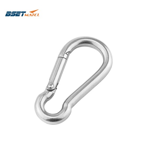 M5*50mm Multifunctional 304 Stainless Steel Spring Snap Carabiner Quick Link Ring Hook snap shackle Chain Fastener Hook ► Photo 1/6