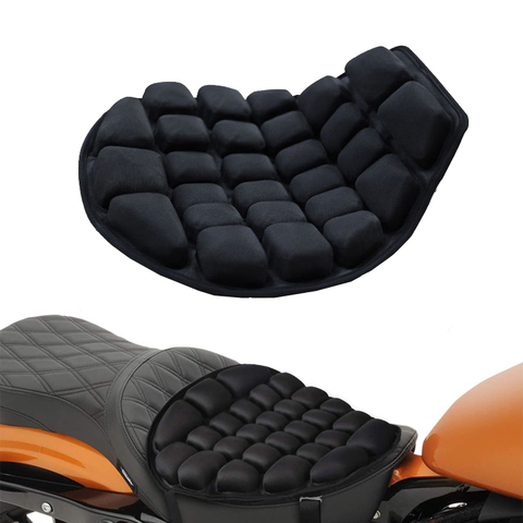 AUTOYOUTH Water Cooling Air Motorcycle Car Seat Cushion Pressure Relief Ride Seat Pad Large for Cruiser Touring Saddles ► Photo 1/6