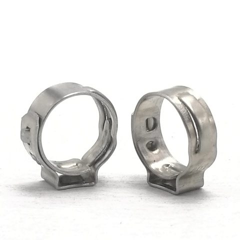 25PCS/LOT 6MM 6.5MM 7MM 7.5MM 8MM 8.7MM 9MM 9.5MM 10MM 10.5MM Stainless Steel 304 Single Ear Hose Clamps ► Photo 1/2