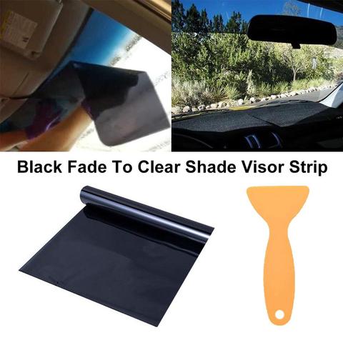 20x150cm Car Windscreen Window Glass Sun Shade 5% Transmittance Visor Film Sticker with Scraper Heat Insulation Car accessory ► Photo 1/6