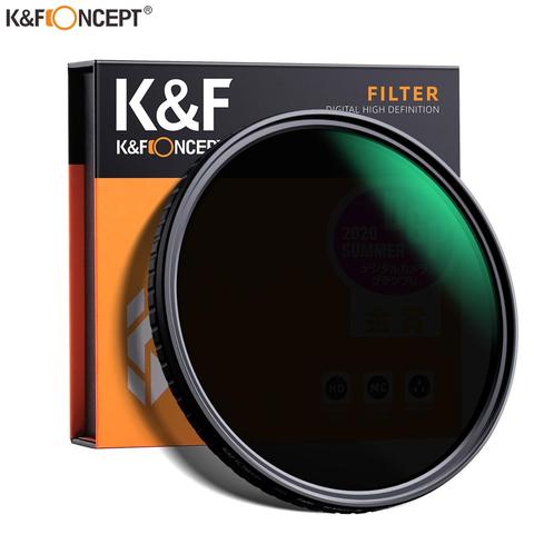 K&F Concept ND2-ND32 Fader ND Filter Lens Neutral Density Variable Multiple Layer Nano Coated 49mm 52mm 58mm 62mm 67mm 77mm ► Photo 1/6