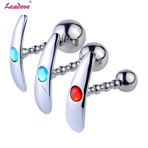 Anal Plug Bead 2 in 1 Metal Anal Beads Adult Masturbation Anal Toys Crystal Jewelry Butt Plug Sex Toys For Gay Men Women GS0408 ► Photo 1/6