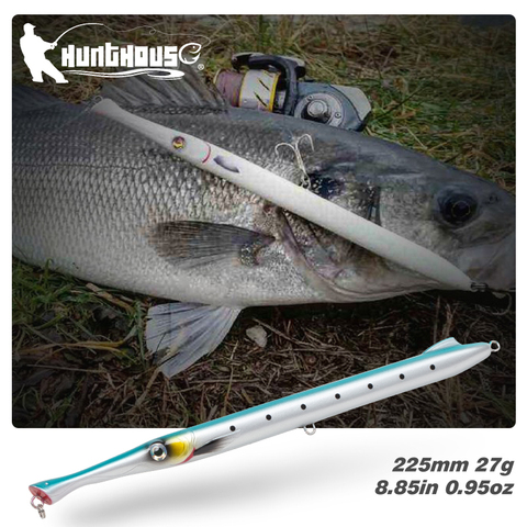 Hunthouse pencil fishing lures bluefish predator wobber pencil stickbait sinking seabass spinning tuna stickbait topwater bait ► Photo 1/6