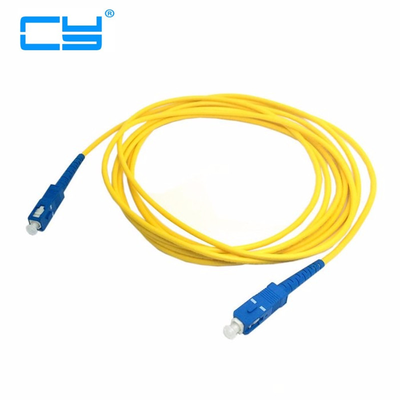 NIB FC to SC Fiber Patch Cord Jumper Cable SM Simplex 3M 3 METER ... EACH 