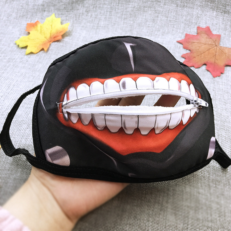 tokyo ghoul face mask zipper