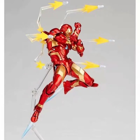 Marvel Yamaguchi Revoltech Iron Man Mark 37 Bleeding Edge Armor Articulate Action Figure Model Toys ► Photo 1/6