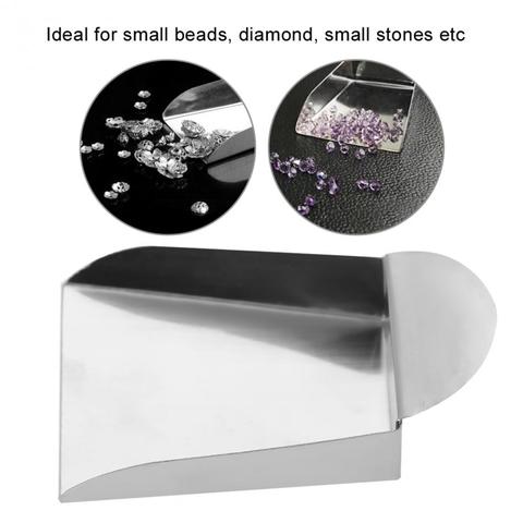 New Jewelry Shovel for Pearls Gemstones Diamond Beads Scoop Steel Tools With Plate Handle jewelry tools for jeweler ► Photo 1/6