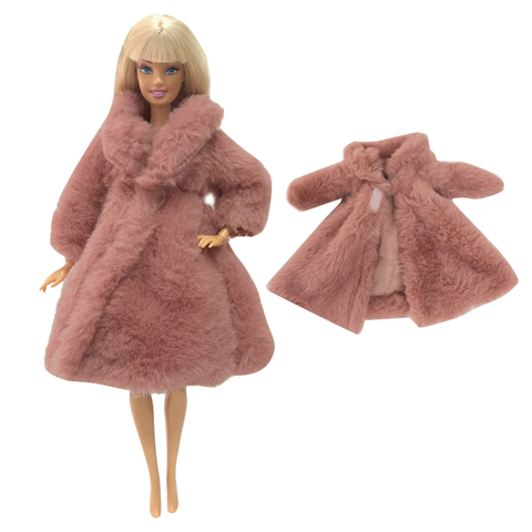 NK 1X Doll Gown Dress Noble Wool Coat Handmade  Winter Warm Outfit  Casual Wear Clothes for Barbie Doll Accessories Toy  02B 5X ► Photo 1/5