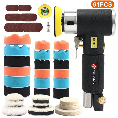 91Pcs 2'' 3'' Mini Orbital Air Sander Pneumatic Polishing Grinding Machine Air Tools Buffer Dual Action Orbital Polisher for Car ► Photo 1/6