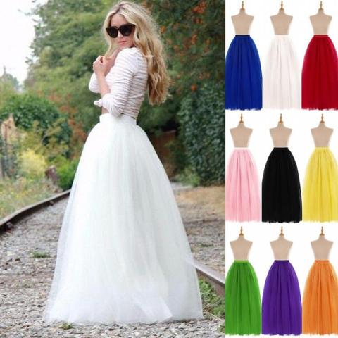 White Hoopless Wedding Petticoat Long Crinoline Tulle Underskirt A Line Woman Tutu Skirt Rockabilly Bridal Accessories 2022 ► Photo 1/6