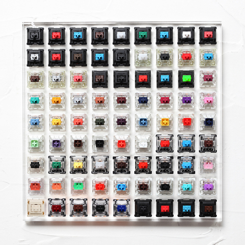 81 switch switches tester with acrylic base blank keycaps for mechanical keyboard cherry kailh gateron outemu ice greetech box ► Photo 1/3