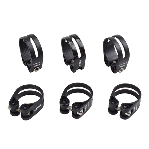 14g Carbon Bike Seat Clamps Water Proof 3K UD Carbon Fiber Bicycle Seatposts Clamps 31.8mm 34.9mm Super Light ► Photo 1/6