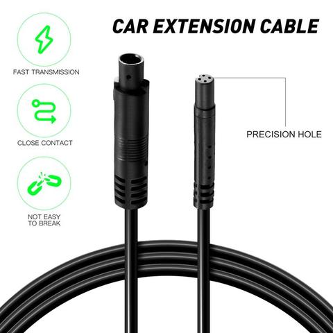 VOSAREA 2.5m Dash Cam Rear View Backup Camera Extension Cable Cord 4 Pins For 12V 24V Truck Camper Trailer Bus Van ► Photo 1/6