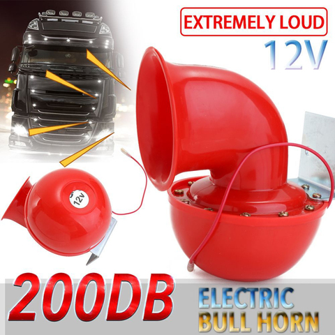 200DB 12V Car Horn Super Loud Sound Electric Bull Air Horn Snail Motorcycle Horn Auto Truck Horn Taxi Ship Horn Police Siren New ► Photo 1/6