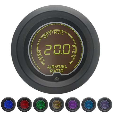 52mm Air Fuel Ratio Gauge LCD Digital 7 Color Display Signal Volt 0-1V ► Photo 1/6