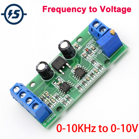 F/V Frequency to Voltage Converter Module with Power LED 0-10KHz to 0-10V 0-1KHz to 0-5V Digital to Analog Signal Inverter ► Photo 1/6