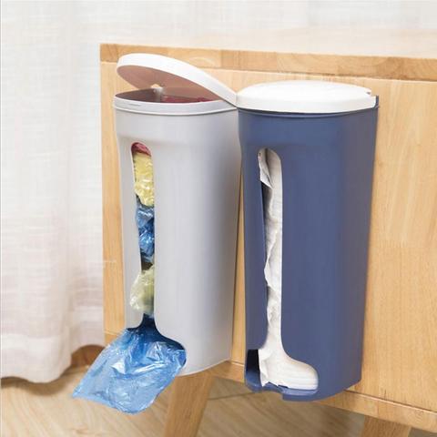 Home Wall Hanging Kitchen Organizer Garbage Bag Storage Rack Bathroom Plastic Bag Shoe Cover Storage Box Cocina Accessories ► Photo 1/6