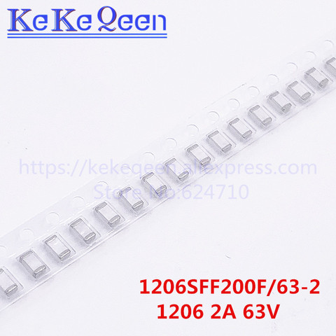 100PCS/LOT 1206SFF200F/63-2 1206 2A 63V PPTC Resistor FUSE 1206 SMD NEW Original SURFACE-MOUNT FUSES Fast-Acting Chip Fuses ► Photo 1/5