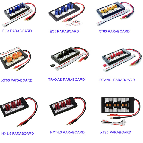 XT60 XT90 EC5 Deans HXT Parallel Balance Charging Board 2-6S Lipo Battery Charger Expansion Para Board for B6 B6AC ISDT Charger ► Photo 1/6