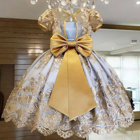 Girls Dress Elegant New Year Princess Children Party Dress Wedding Gown Kids Dresses for Girls Birthday Party Dress Vestido Wear ► Photo 1/6