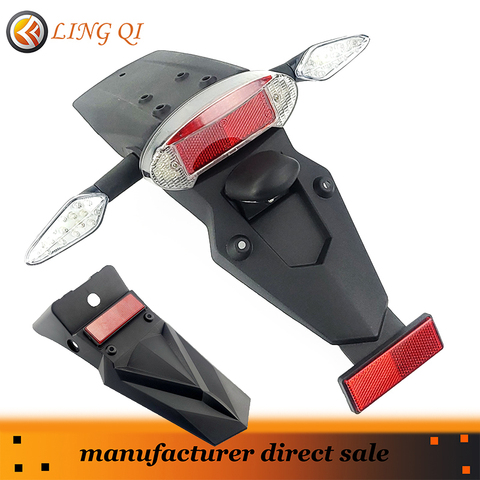 Multi function three in one lamp Motorcycle Rear Fenders Mudguard LED Brake Light turn light Accessories Kayo T2 and refit R6 ► Photo 1/6