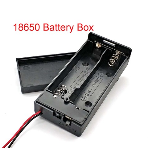 3.7V 2x 18650 Battery Holder Connector Storage Case Box with ON/OFF Switch with Cable ► Photo 1/5
