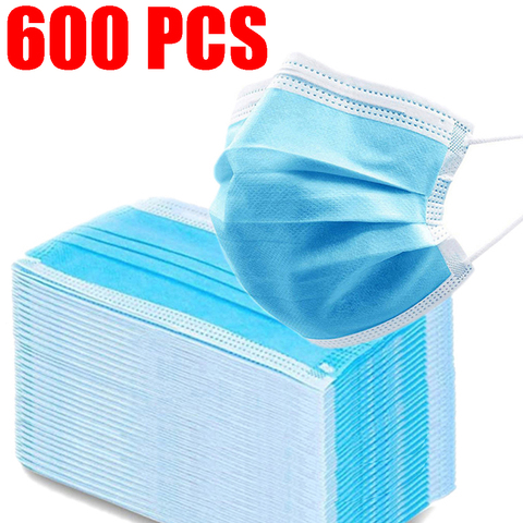 500/400/300/200/100 Pcs Fabric Face Mask Anti-pollution Disposable Facial Mask 3 Layers Non-woven Filter Personal Mouth Masks ► Photo 1/6