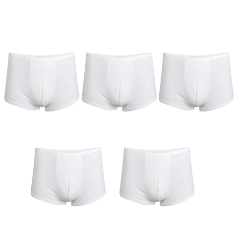 5PCS Mens 100% Cotton Incontinence  Briefs Underwear Disposable Travel Hospital L ► Photo 1/6