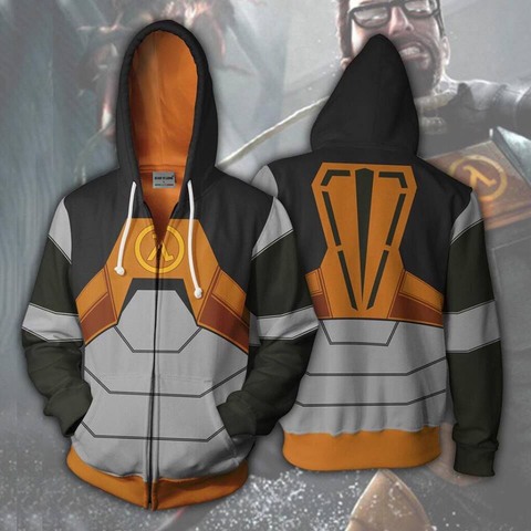 Men Hooded Half Life 3D Printed Hoodies Casual Tracksuit Zipper Jacket hooded hip hop Spring Autumn Tops ► Photo 1/5