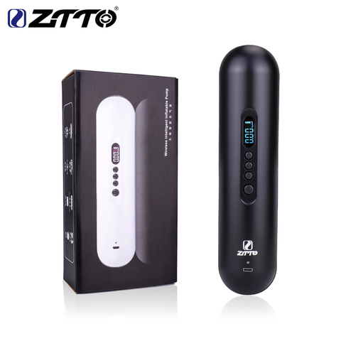 ZTTO Bicycle Electric air pump MTB road bike tiers Air Compressor Portable Mini Air Inflator Hand Held 2000mAh with LCD screen ► Photo 1/6