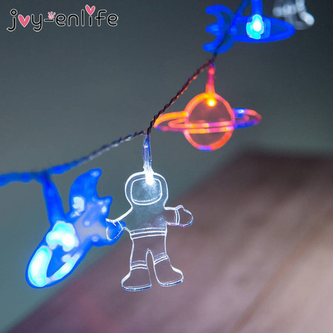 Outer Space Party 1.5m 10LED Lights Astronaut Rocket Mars Spaceship String Light Galaxy Solar System Party Boy Birthday Supplies ► Photo 1/6